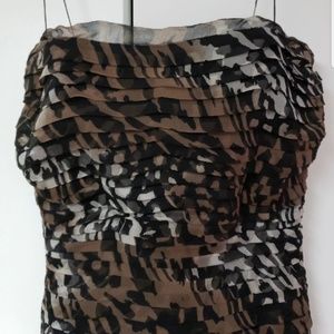 Vintage Tadashi animal print vintage silk dress